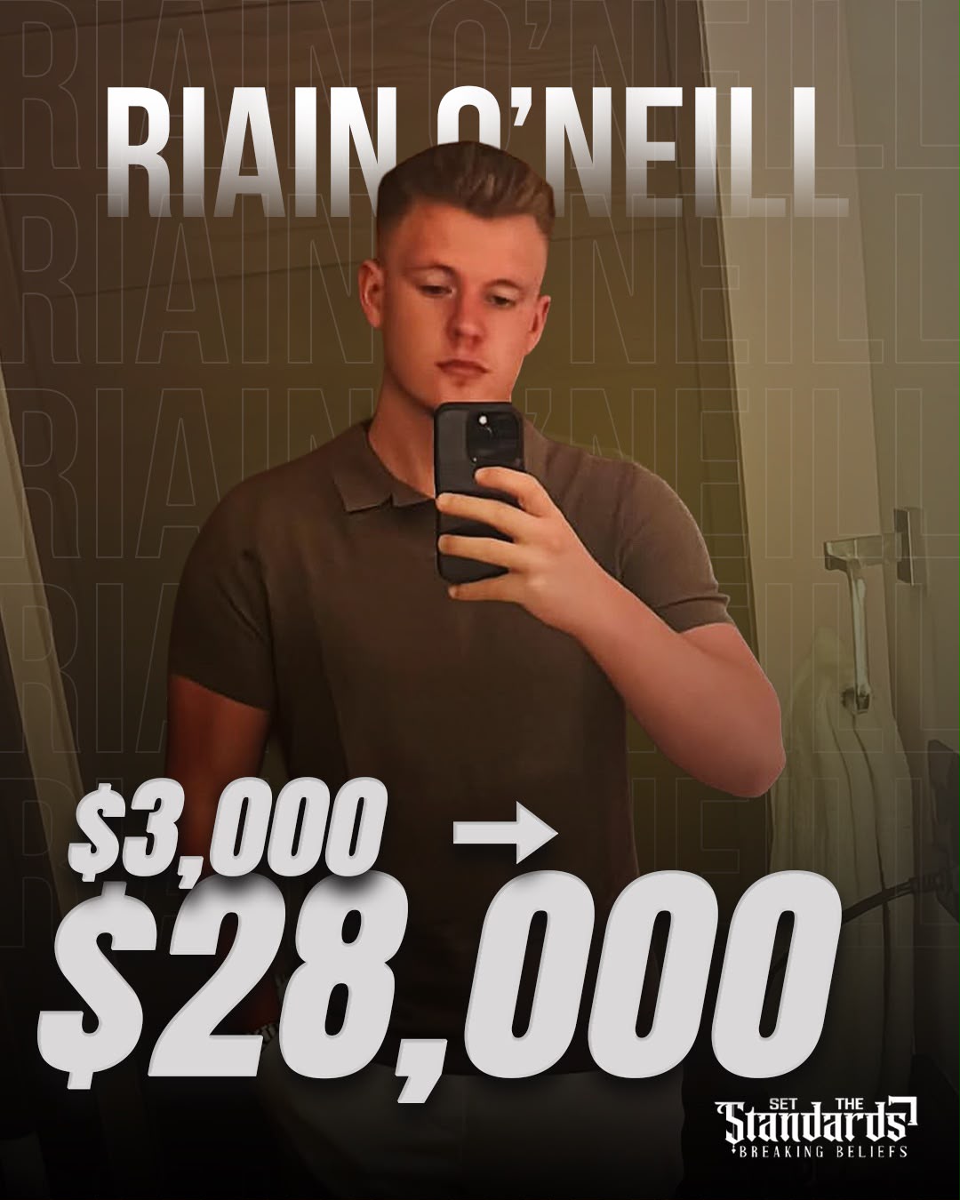 Rian O'Neill, $3,000 to $28,000