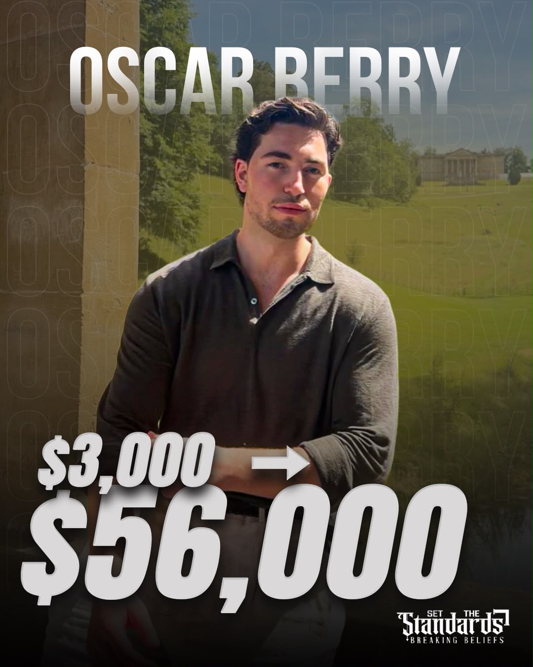 Oscar Berry, $3,000 to $56,000